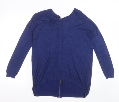 Atmosphere Womens Blue Crew Neck  Polyester Pullover Jumper Size 8