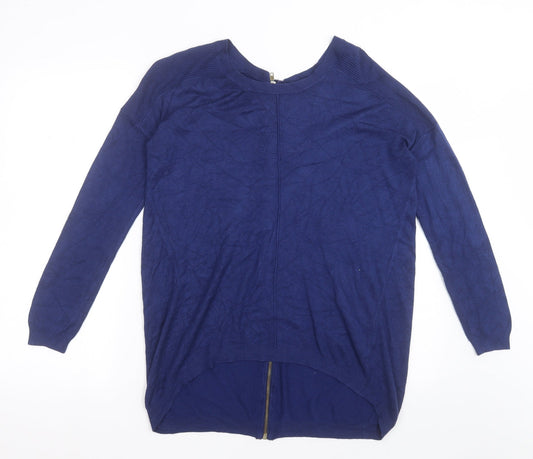 Atmosphere Womens Blue Crew Neck  Polyester Pullover Jumper Size 8