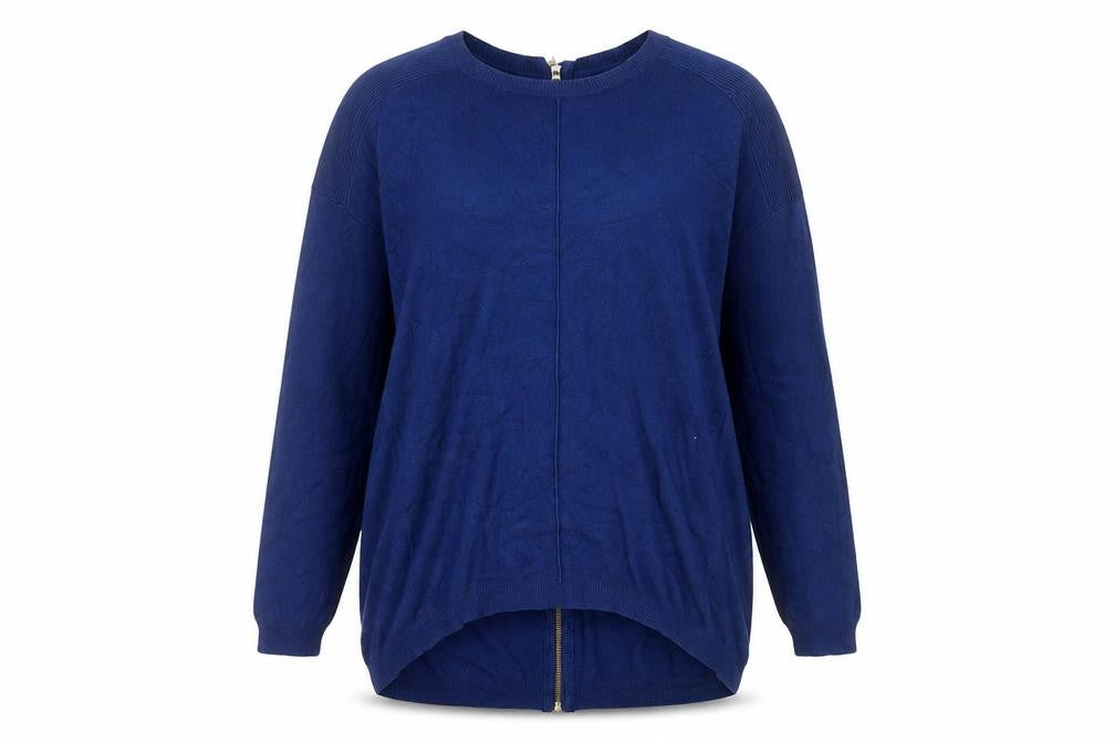 Atmosphere Womens Blue Crew Neck  Polyester Pullover Jumper Size 8