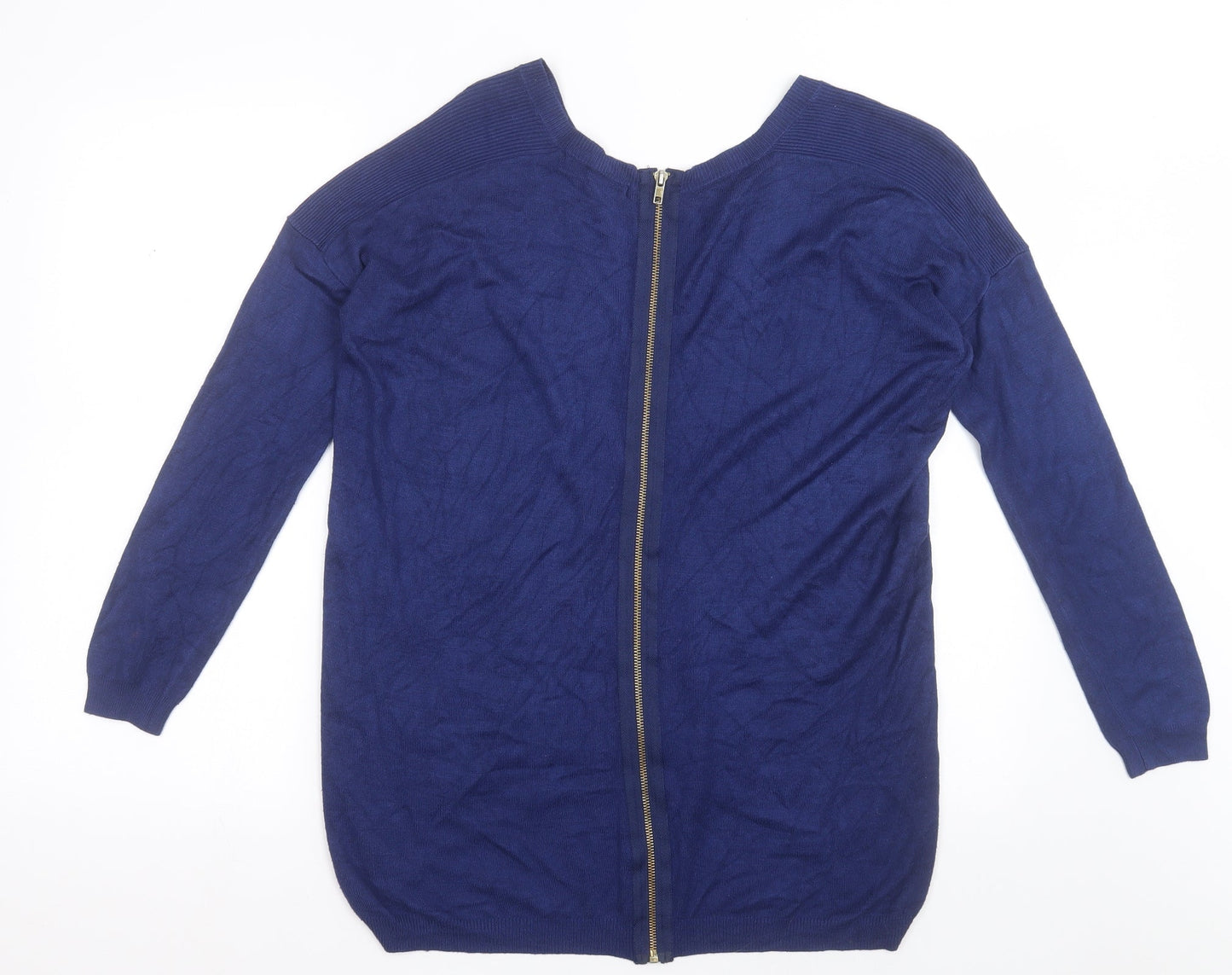 Atmosphere Womens Blue Crew Neck  Polyester Pullover Jumper Size 8
