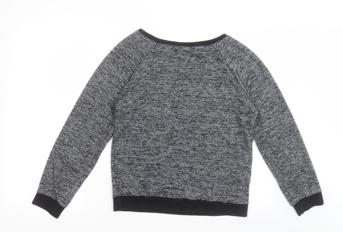 Quiz Womens Grey Crew Neck  Viscose Pullover Jumper Size S