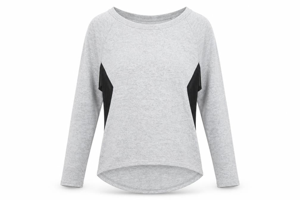 IZABEL LONDON Womens Grey Crew Neck  Polyester Pullover Jumper Size 10   - mesh sides
