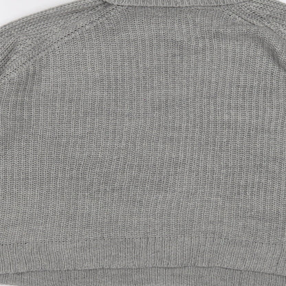 Preloved Only Womens Grey Roll Neck  Acrylic Pullover Jumper Size XL - Label