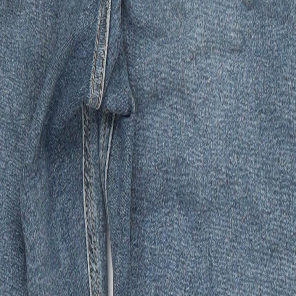 Topshop Womens Blue  Cotton Skinny Jeans Size 29 in L25 in Regular Button