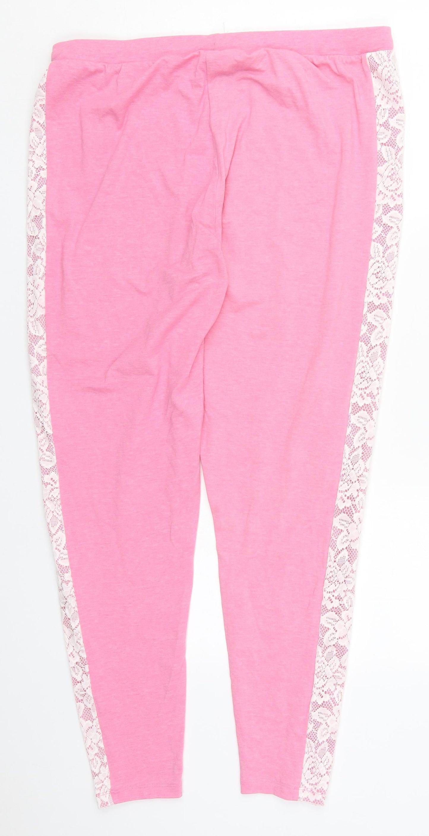 Dunnes Womens Pink  Viscose Trousers  Size 34 in L29 in Regular Drawstring - Pyjama Pants