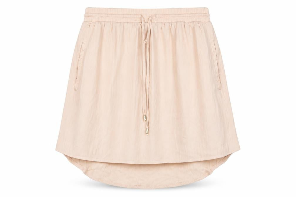 VILA Womens Pink  Polyester A-Line Skirt Size L   Drawstring