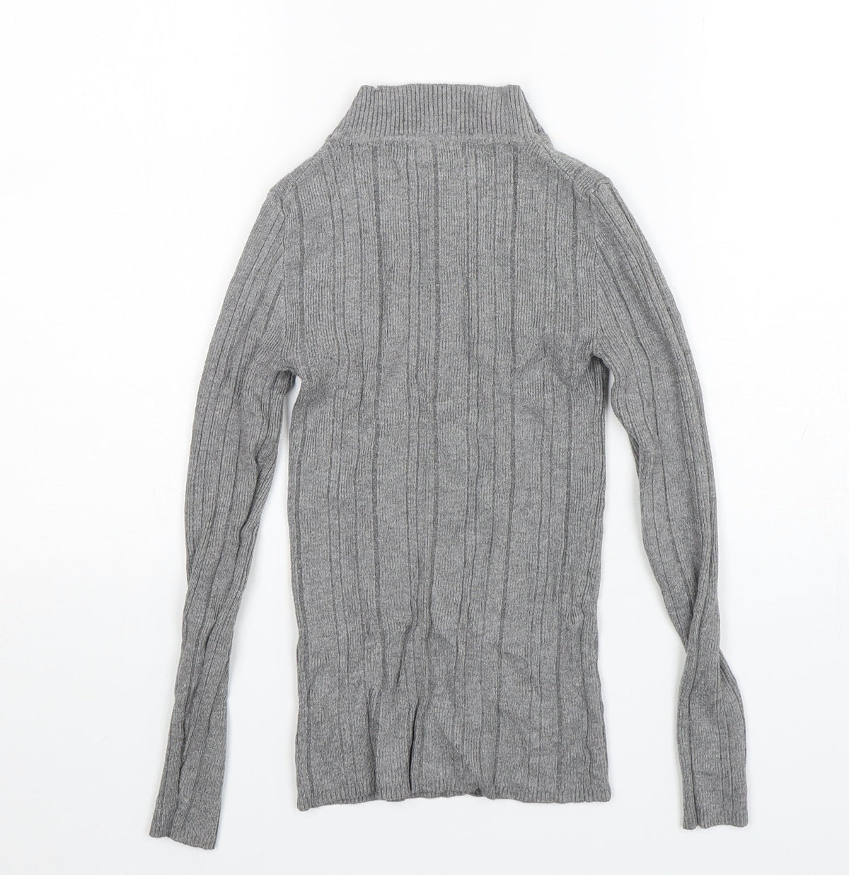 Atmosphere Girls Grey  Polyester Basic T-Shirt Size 10 Years Mock Neck Pullover