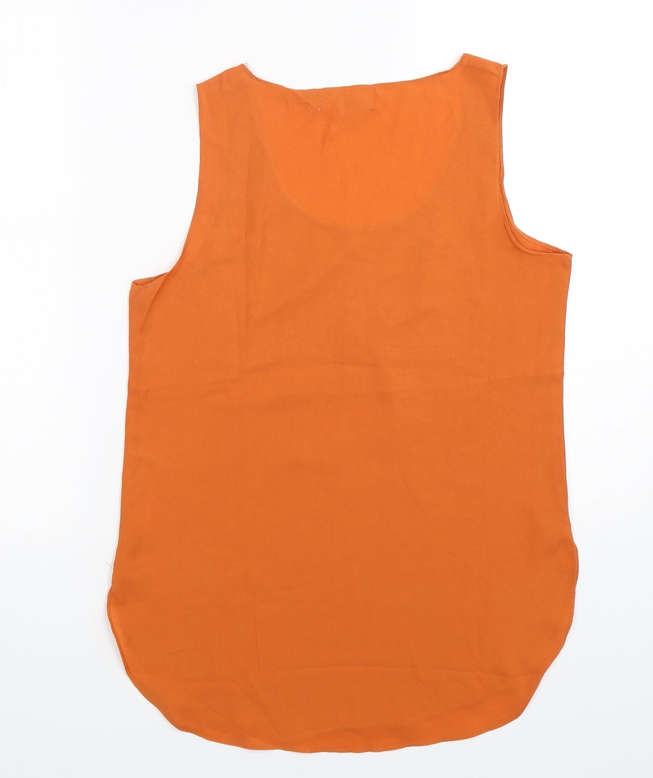 Vera & Lucy Womens Orange  Polyester Basic Tank Size M Round Neck