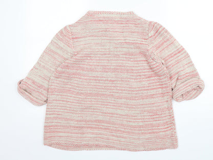 Preloved NEXT Womens Multicoloured Round Neck Striped Cotton Pullover Jumper Size 10 - Back