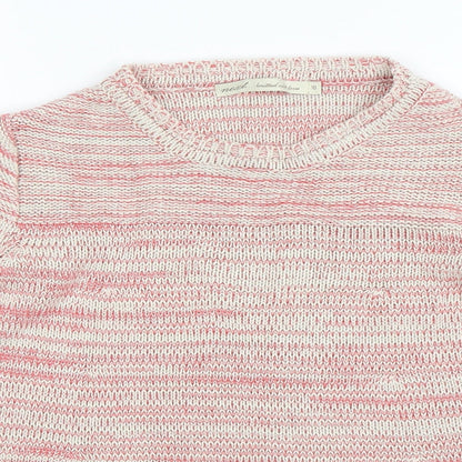 Preloved NEXT Womens Multicoloured Round Neck Striped Cotton Pullover Jumper Size 10 - Detail