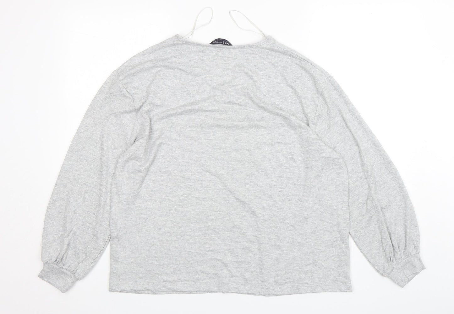 Marks and Spencer Womens Grey  Viscose Pullover Sweatshirt Size 16  Pullover