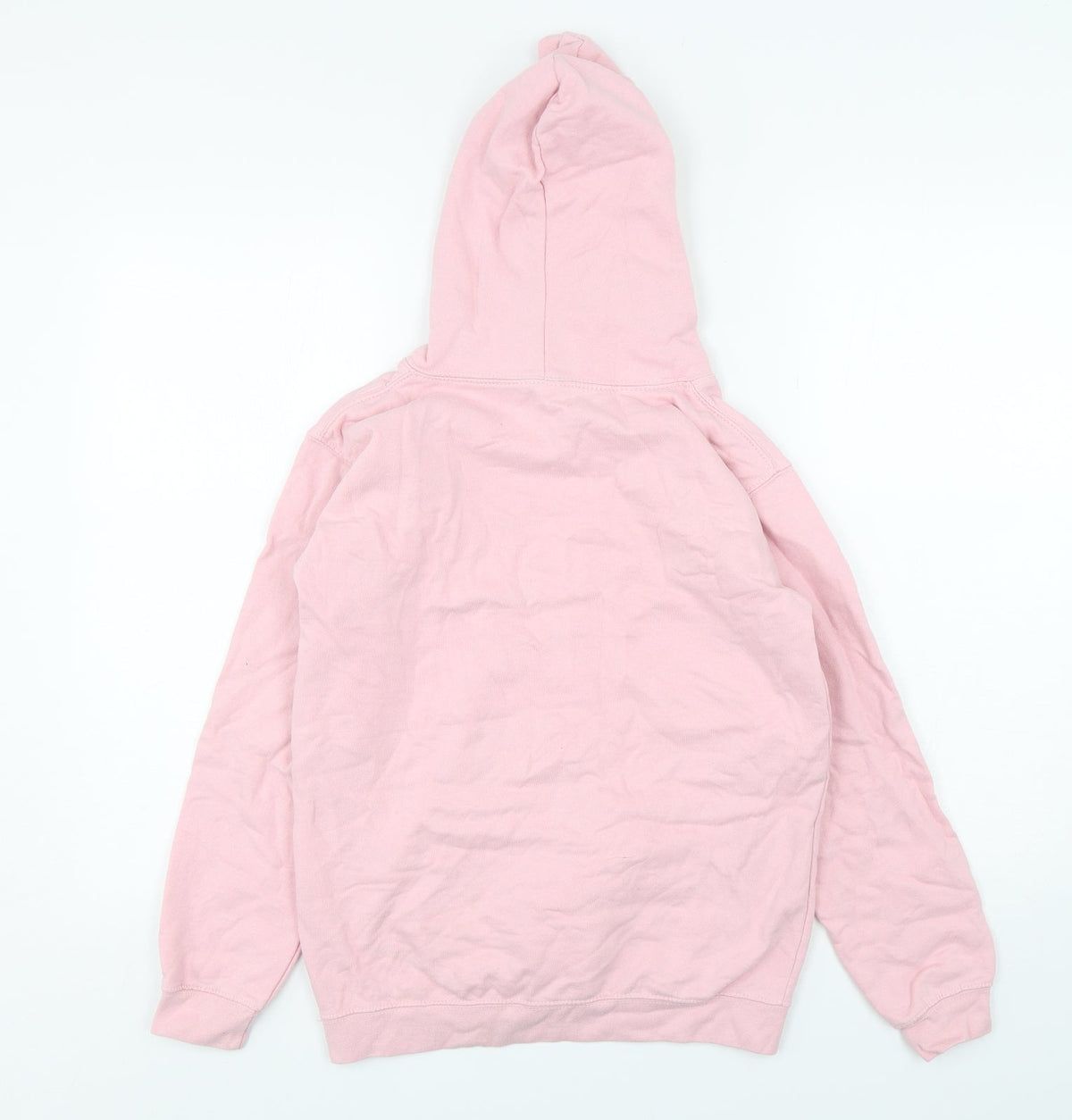Awdis Girls Pink  Cotton Pullover Hoodie Size 12-13 Years  Pullover