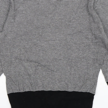 H&M Womens Multicoloured Scoop Neck Striped Viscose Pullover Jumper Size 10