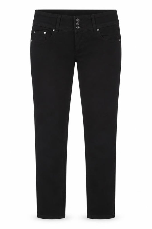 Seyoo Womens Black  Cotton Skinny Jeans Size 31 in L32 in Regular