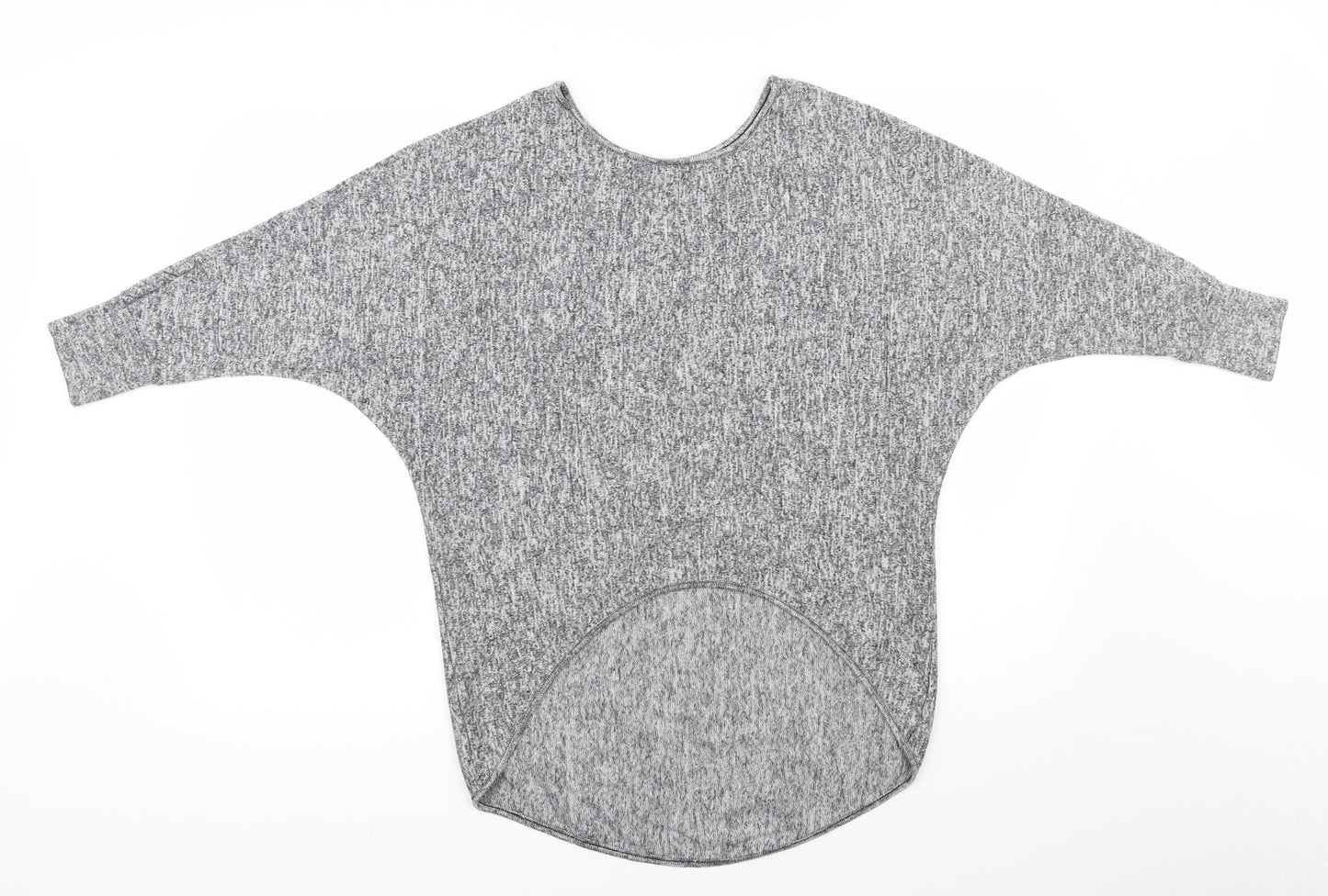 Exhibit Womens Grey Round Neck  Viscose Pullover Jumper Size S