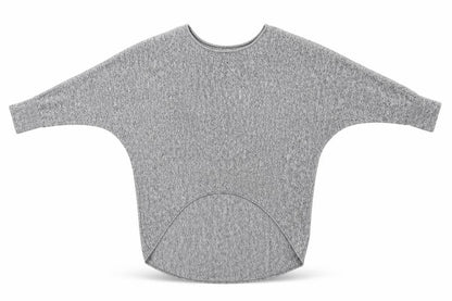Exhibit Womens Grey Round Neck  Viscose Pullover Jumper Size S