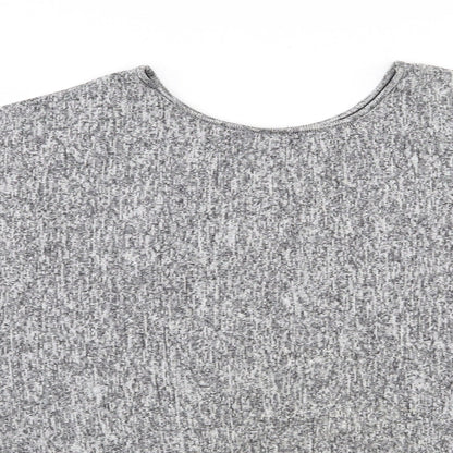 Exhibit Womens Grey Round Neck  Viscose Pullover Jumper Size S