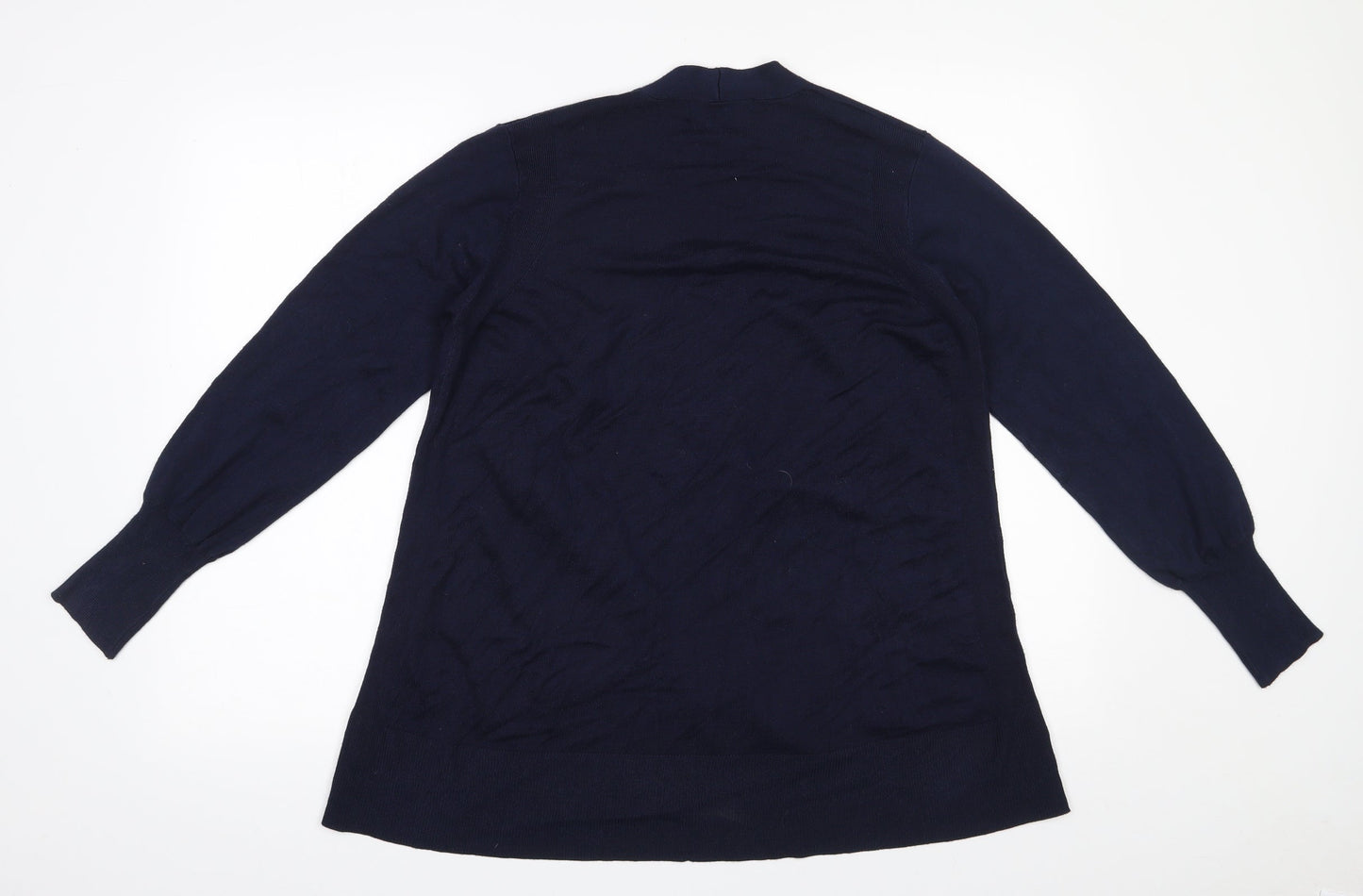 Marks and Spencer Womens Blue V-Neck  Viscose Cardigan Jumper Size M