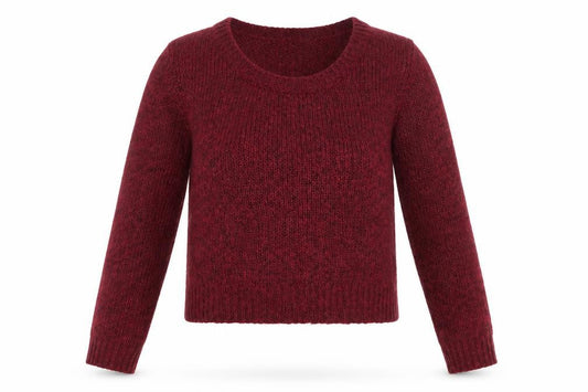 Divided by H&M Womens Red Round Neck  Acrylic Pullover Jumper Size 6   - Burgundy