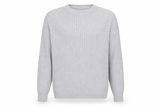 Boohoo Womens Grey Crew Neck  Acrylic Pullover Jumper Size M