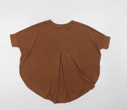 River Isl Womens Brown Crew Neck  Polyester Pullover Jumper Size 6
