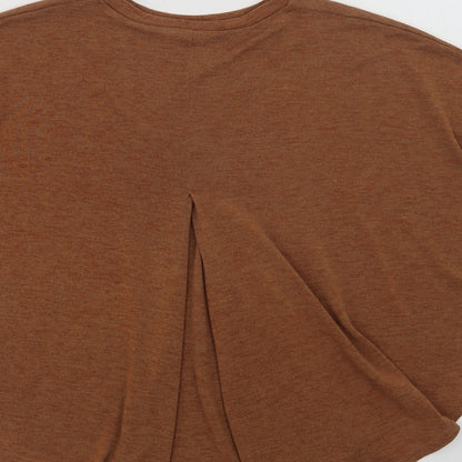 River Isl Womens Brown Crew Neck  Polyester Pullover Jumper Size 6