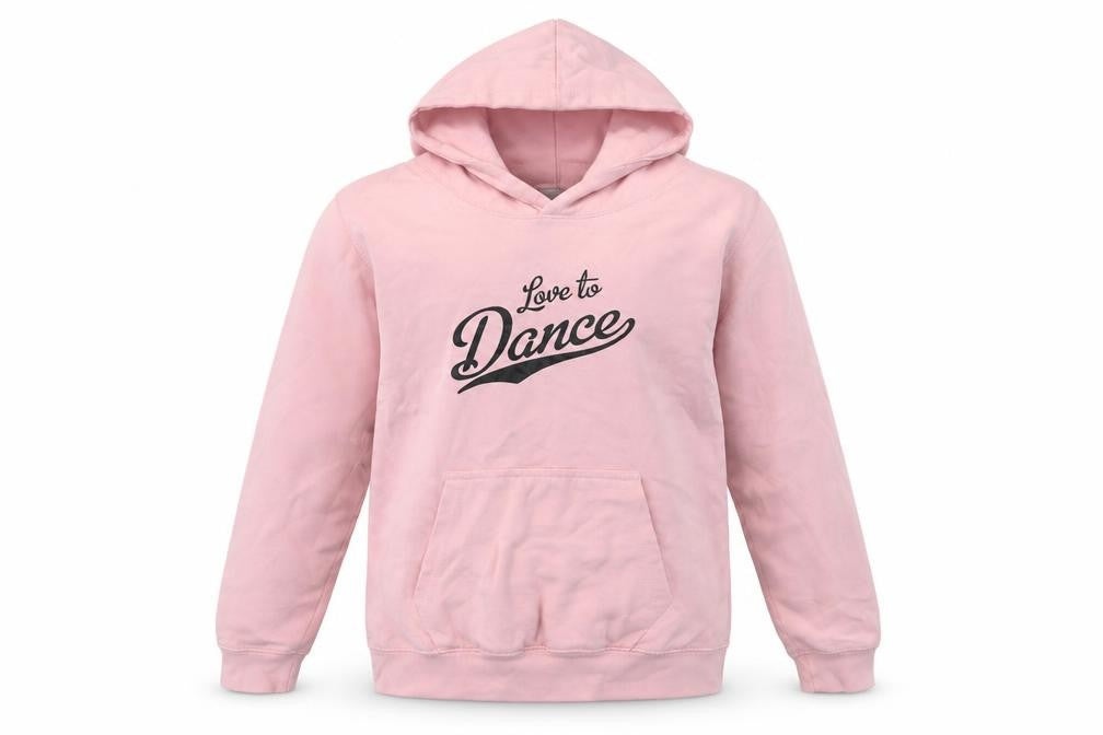 Awdis Girls Pink  Cotton Pullover Hoodie Size 9-10 Years   - Dance