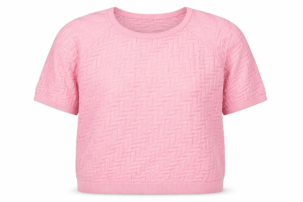 Topshop Womens Pink Crew Neck  Cotton Pullover Jumper Size 8