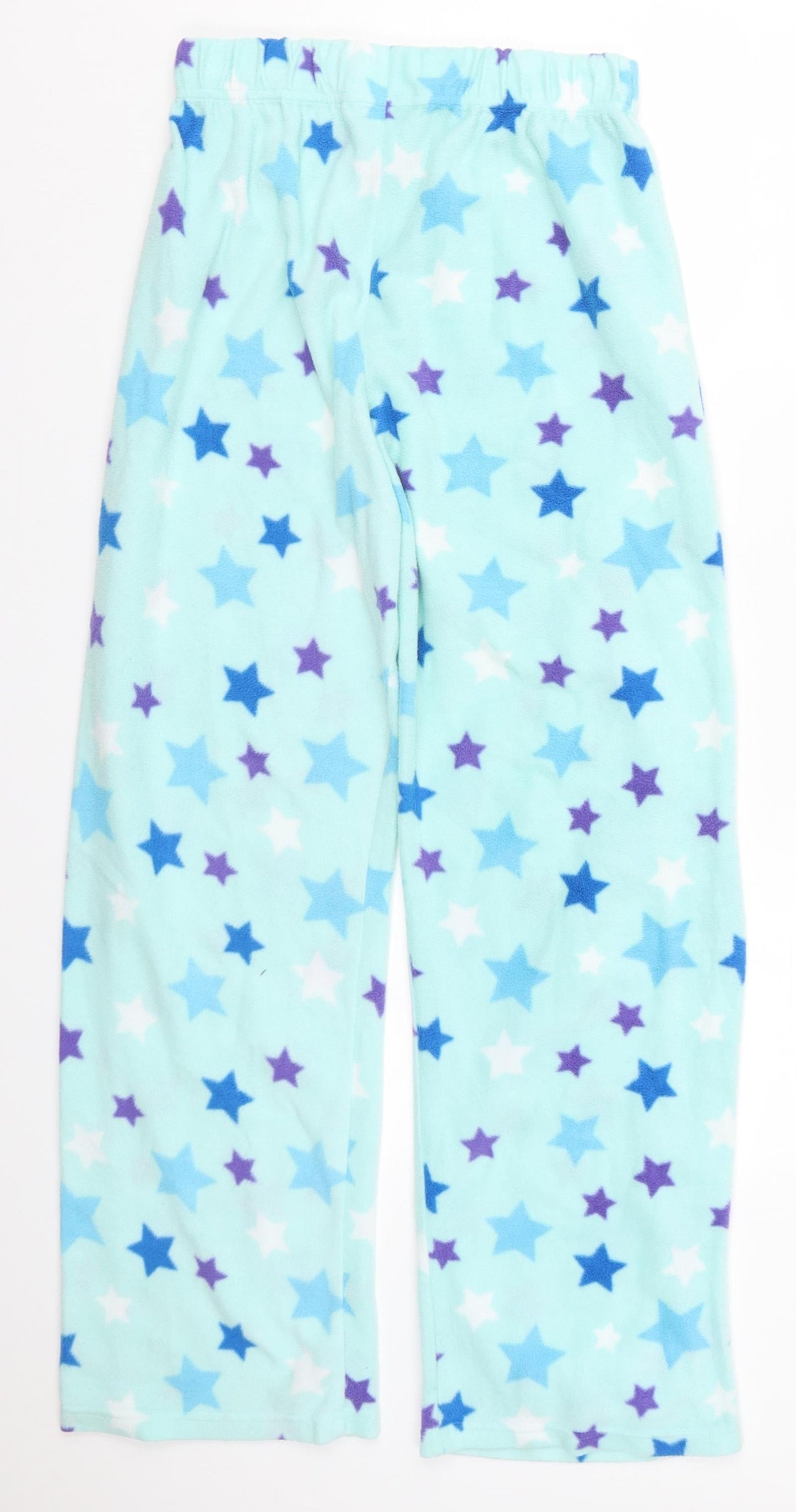 Preworn Womens Blue Geometric Polyester Trousers  Size S L29 in Regular  - Star Pyjama Pants