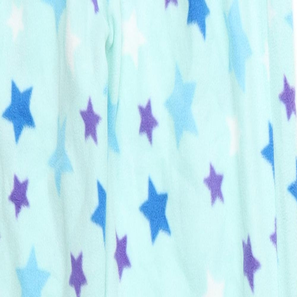 Preworn Womens Blue Geometric Polyester Trousers  Size S L29 in Regular  - Star Pyjama Pants