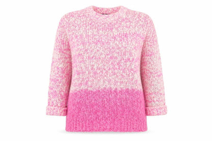 Topshop Womens Pink Round Neck  Acrylic Pullover Jumper Size 8