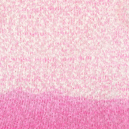 Topshop Womens Pink Round Neck  Acrylic Pullover Jumper Size 8