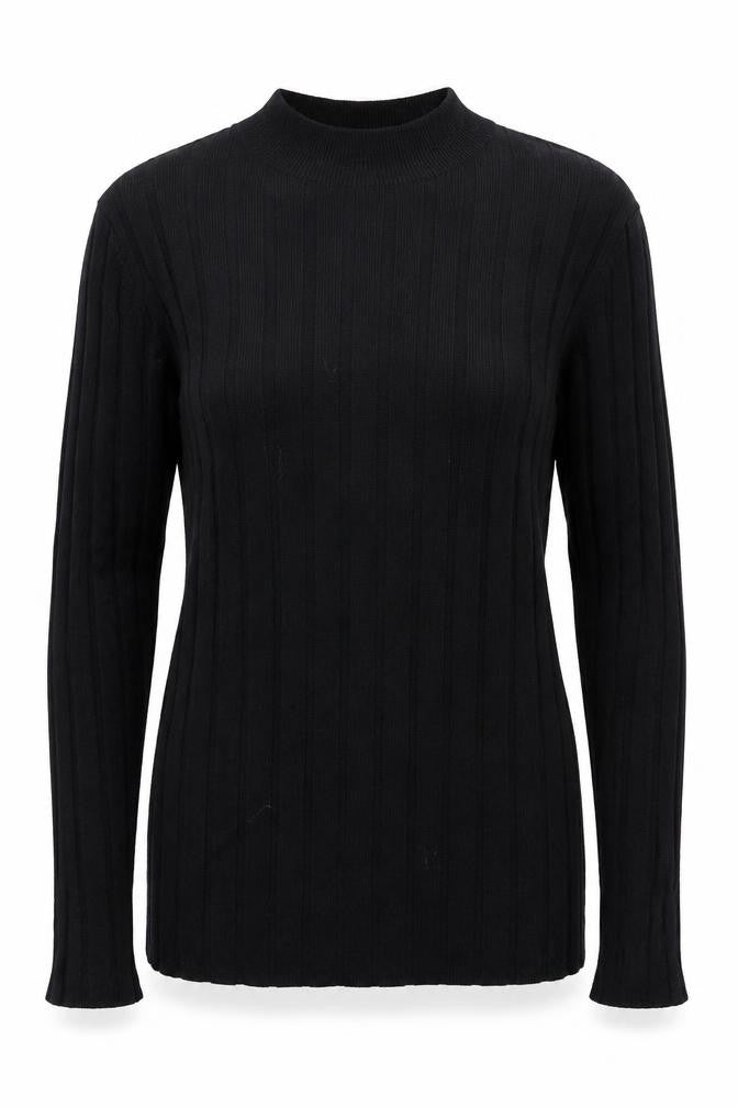 Select Womens Black Round Neck  Viscose Pullover Jumper Size 18