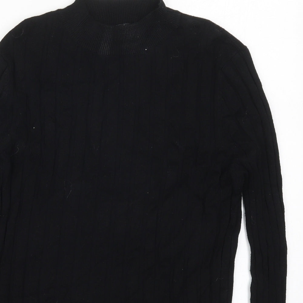 Select Womens Black Round Neck  Viscose Pullover Jumper Size 18