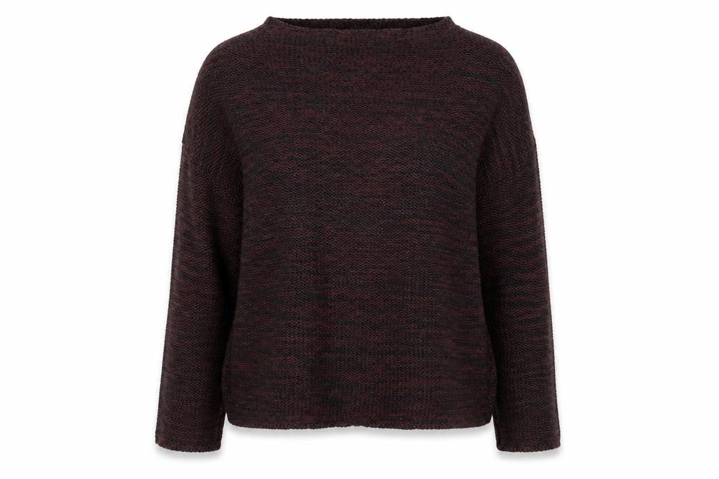 Atmosphere Womens Red Round Neck  Acrylic Pullover Jumper Size 8   - Burgundy