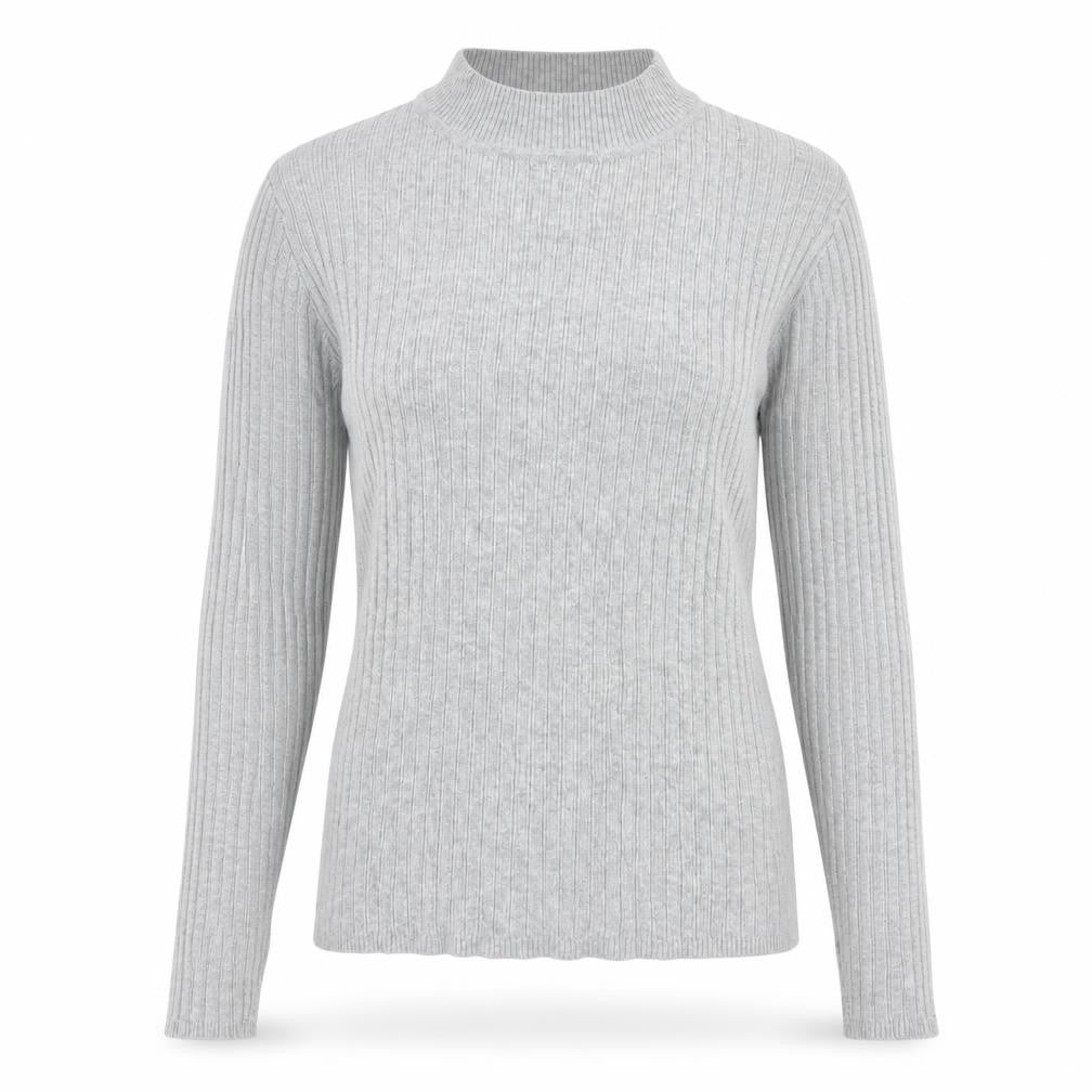 Primark Womens Grey Mock Neck  Viscose Pullover Jumper Size L