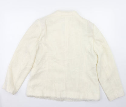Preloved Classics Womens White  Acrylic Jacket Blazer Size 16 - Back