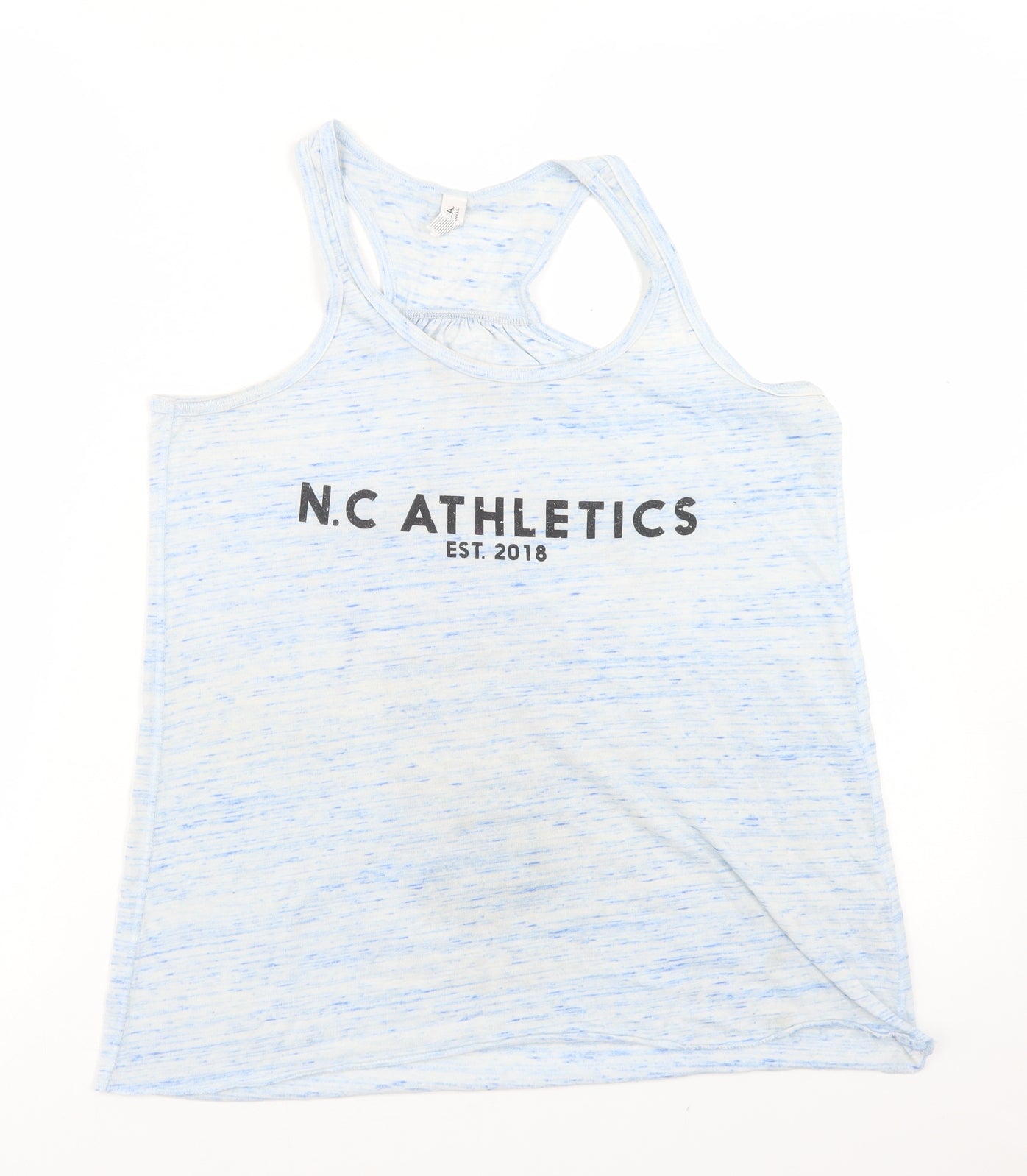 Bella Womens Blue  Polyester Basic Tank Size S Round Neck - NC Athletic