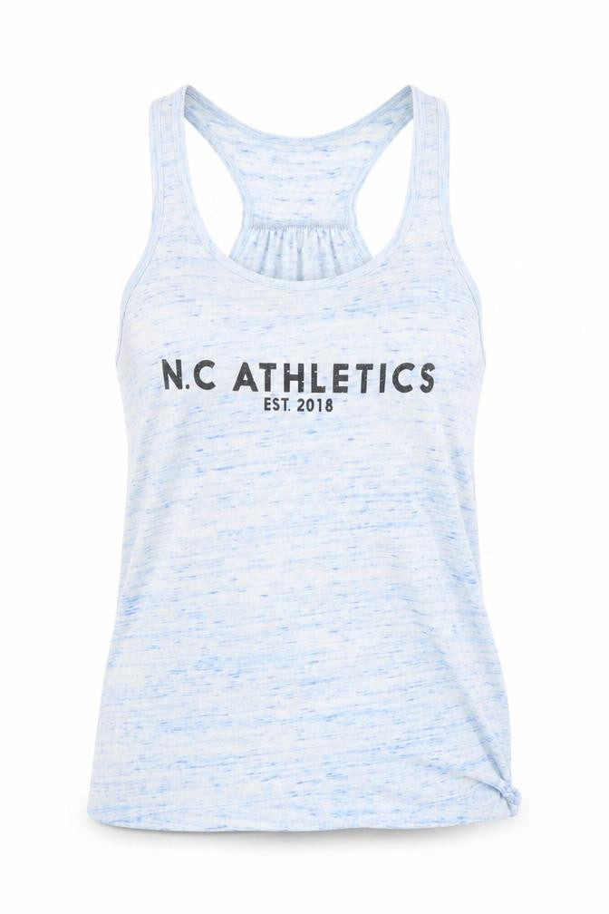 Bella Womens Blue  Polyester Basic Tank Size S Round Neck - NC Athletic