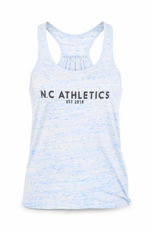 Bella Womens Blue  Polyester Basic Tank Size S Round Neck - NC Athletic