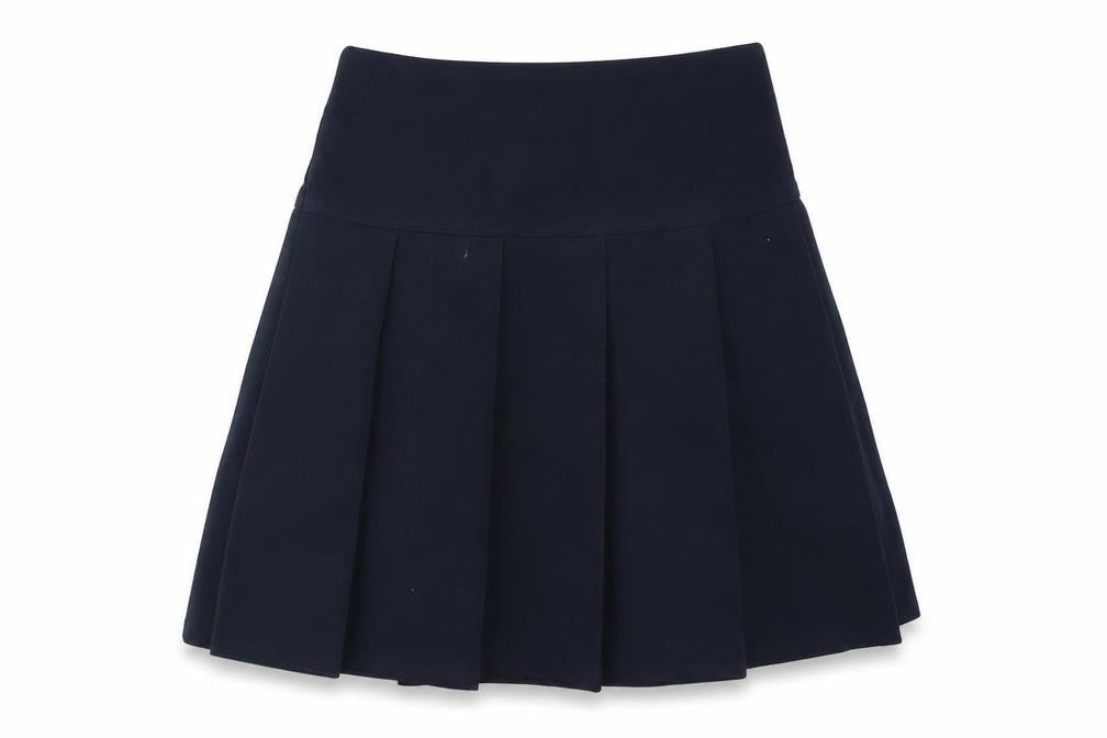 Marks & Spencer Girls Blue  Polyester A-Line Skirt Size 7-8 Years  Regular Pull On - School Wear