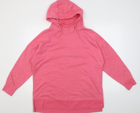 Dunnes Stores Womens Pink  Cotton Pullover Hoodie Size M  Pullover