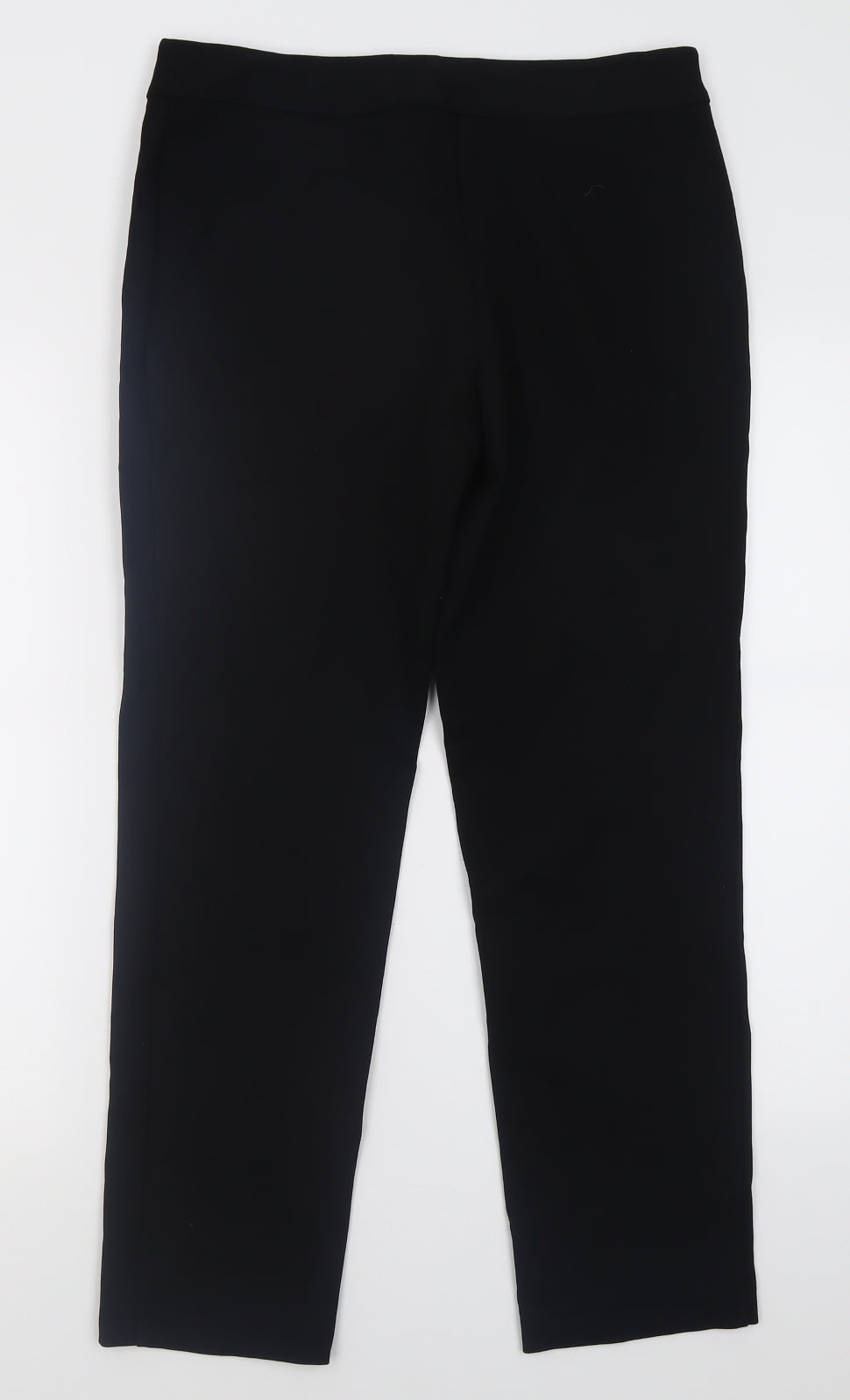 Preworn Womens Black  Polyester Trousers  Size 12 L28 in Regular Hook & Eye