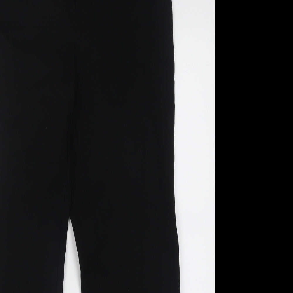 Preworn Womens Black  Polyester Trousers  Size 12 L28 in Regular Hook & Eye