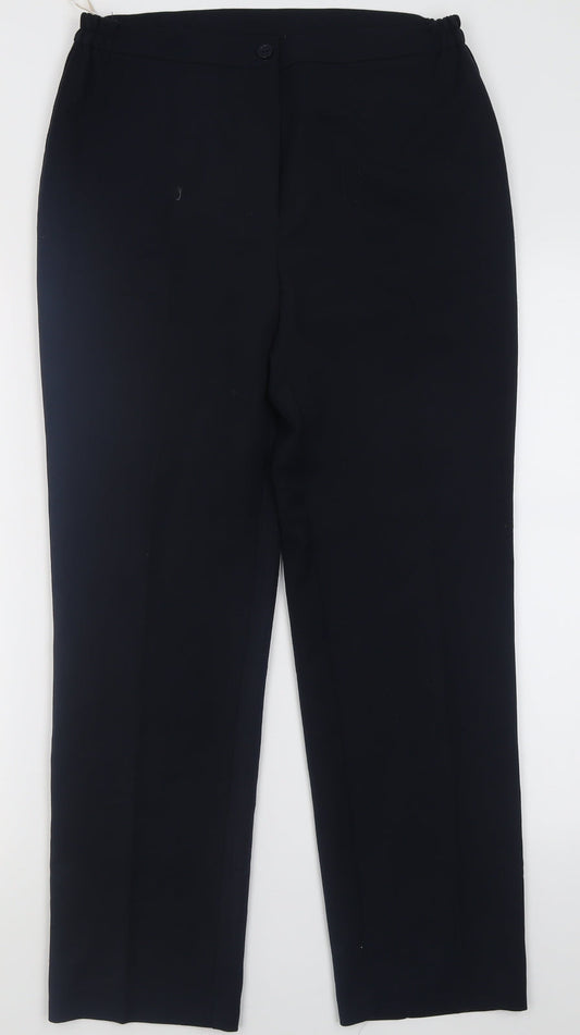 Gerard Womens Blue  Polyester Trousers  Size 10 L29 in Regular Button