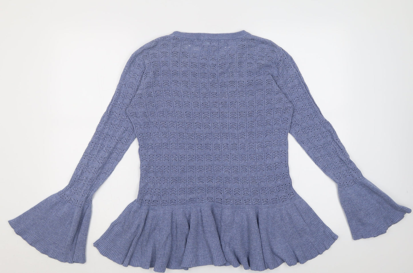 NEXT Womens Black Crew Neck  Cotton Tunic Jumper Size 10