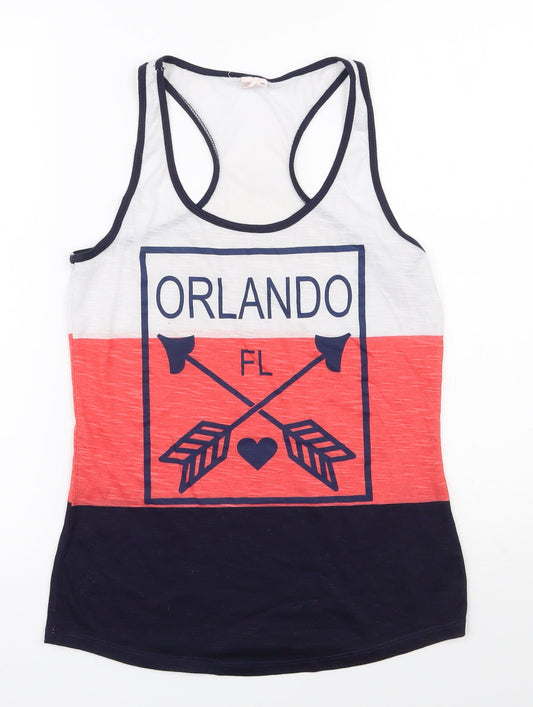 Exist Womens Multicoloured  Polyester Basic Tank Size M Scoop Neck - Orlando