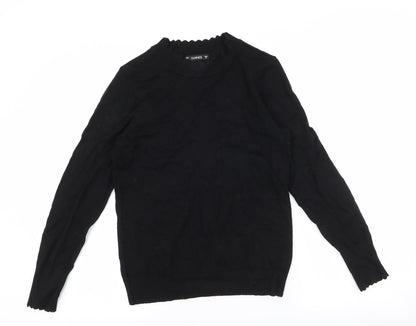 Dunnes Womens Black High Neck  Viscose Pullover Jumper Size S