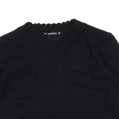 Dunnes Womens Black High Neck  Viscose Pullover Jumper Size S