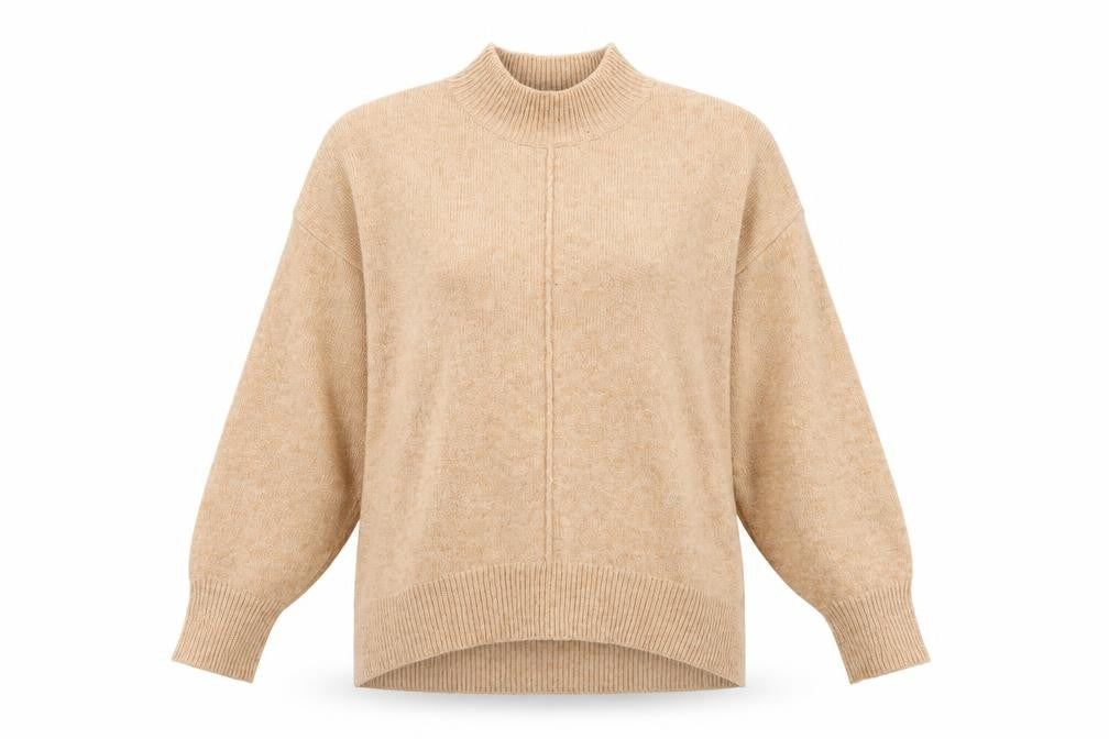 George Womens Brown High Neck  Acrylic Pullover Jumper Size M